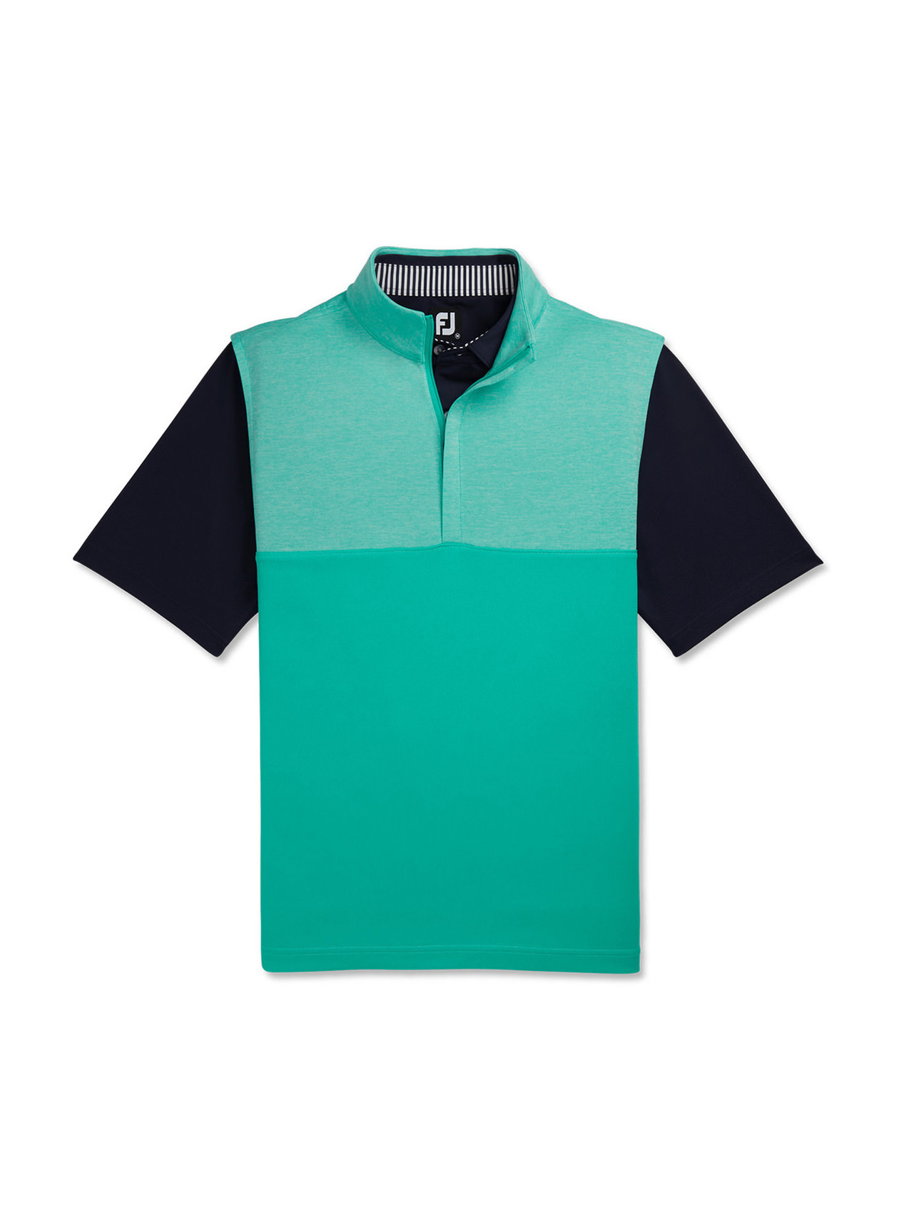 Men's Heather Yoke Half-Zip Vest