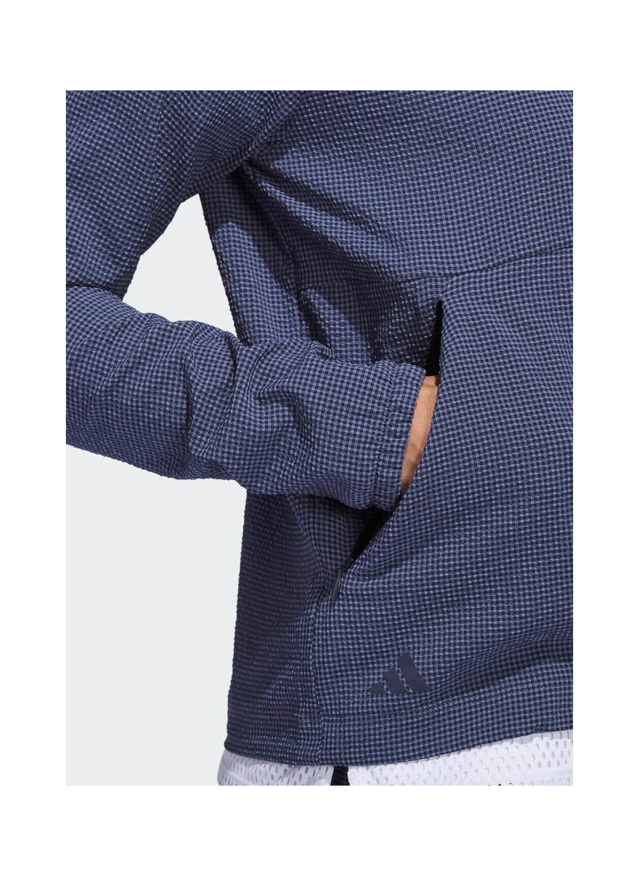 hardware intercambiar pecado Adidas Women's Golf Textured Half-Zip Hooded Jacket Collegiate Navy